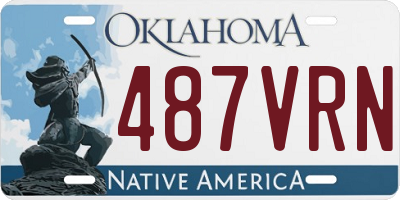 OK license plate 487VRN