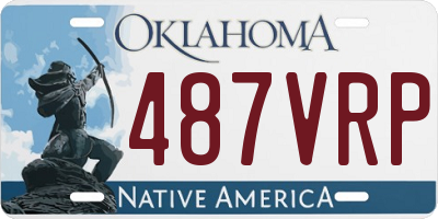 OK license plate 487VRP