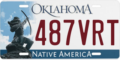 OK license plate 487VRT