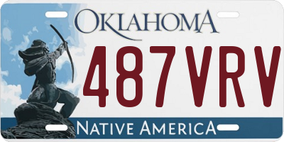 OK license plate 487VRV