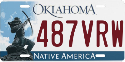 OK license plate 487VRW