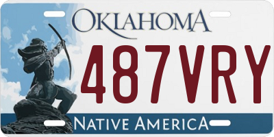 OK license plate 487VRY