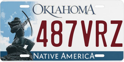 OK license plate 487VRZ