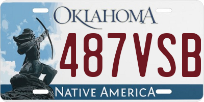 OK license plate 487VSB