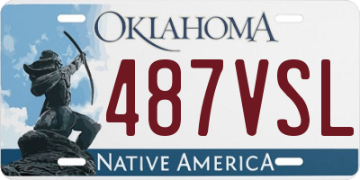 OK license plate 487VSL