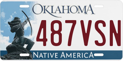 OK license plate 487VSN