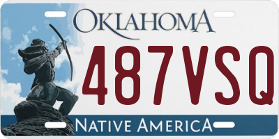 OK license plate 487VSQ