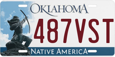 OK license plate 487VST