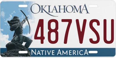 OK license plate 487VSU