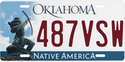 OK license plate 487VSW