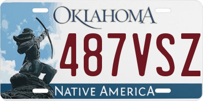 OK license plate 487VSZ
