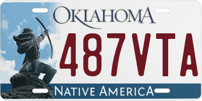 OK license plate 487VTA