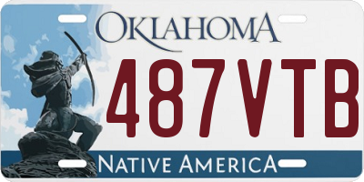 OK license plate 487VTB
