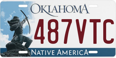 OK license plate 487VTC