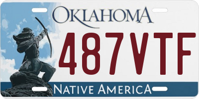 OK license plate 487VTF