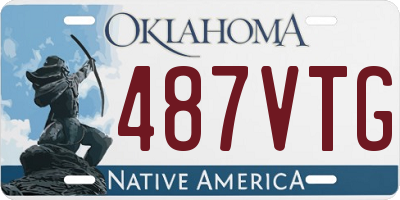 OK license plate 487VTG