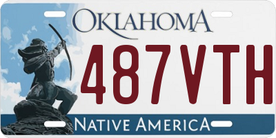OK license plate 487VTH
