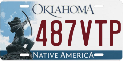 OK license plate 487VTP