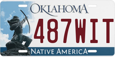 OK license plate 487WIT