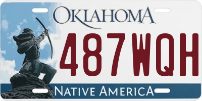 OK license plate 487WQH