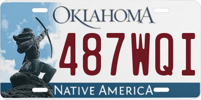 OK license plate 487WQI