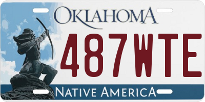 OK license plate 487WTE