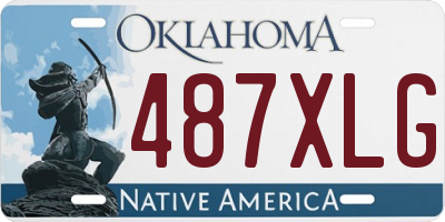 OK license plate 487XLG