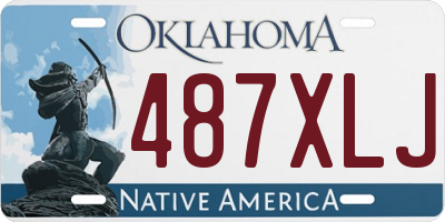 OK license plate 487XLJ