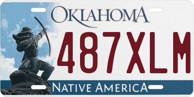 OK license plate 487XLM