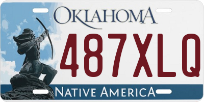 OK license plate 487XLQ