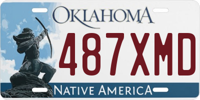 OK license plate 487XMD