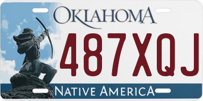 OK license plate 487XQJ