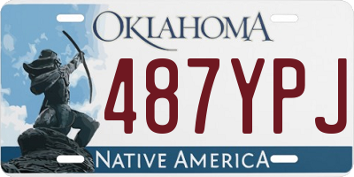 OK license plate 487YPJ