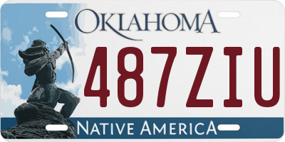 OK license plate 487ZIU