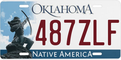 OK license plate 487ZLF