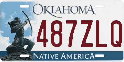 OK license plate 487ZLQ