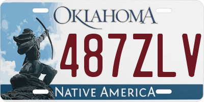 OK license plate 487ZLV