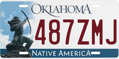 OK license plate 487ZMJ