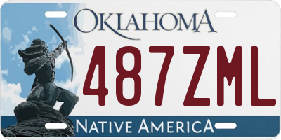 OK license plate 487ZML
