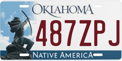 OK license plate 487ZPJ