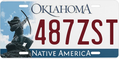 OK license plate 487ZST
