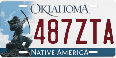OK license plate 487ZTA