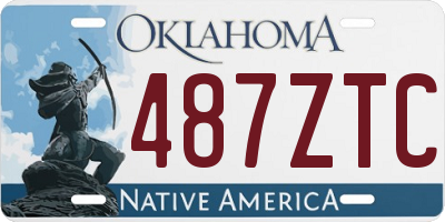 OK license plate 487ZTC