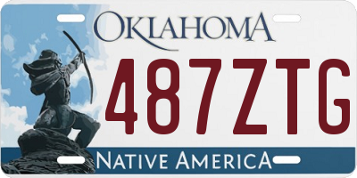 OK license plate 487ZTG