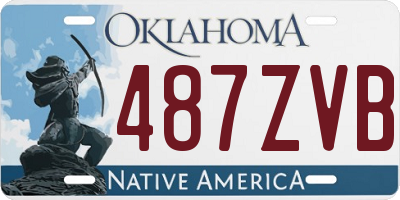 OK license plate 487ZVB