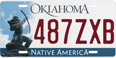 OK license plate 487ZXB
