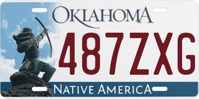 OK license plate 487ZXG