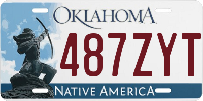OK license plate 487ZYT