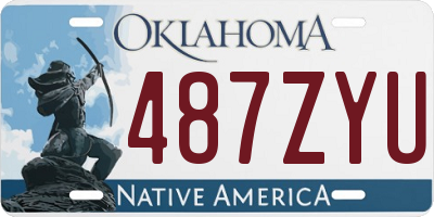 OK license plate 487ZYU