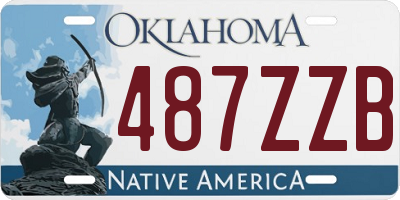 OK license plate 487ZZB